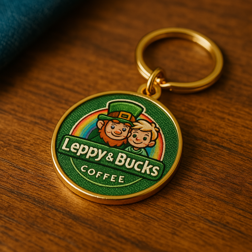 Gold Coin Keychain